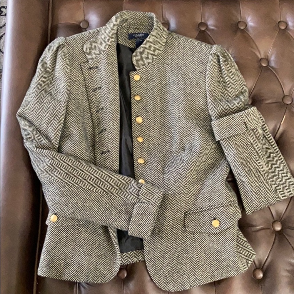 Chaps chevron like blazer